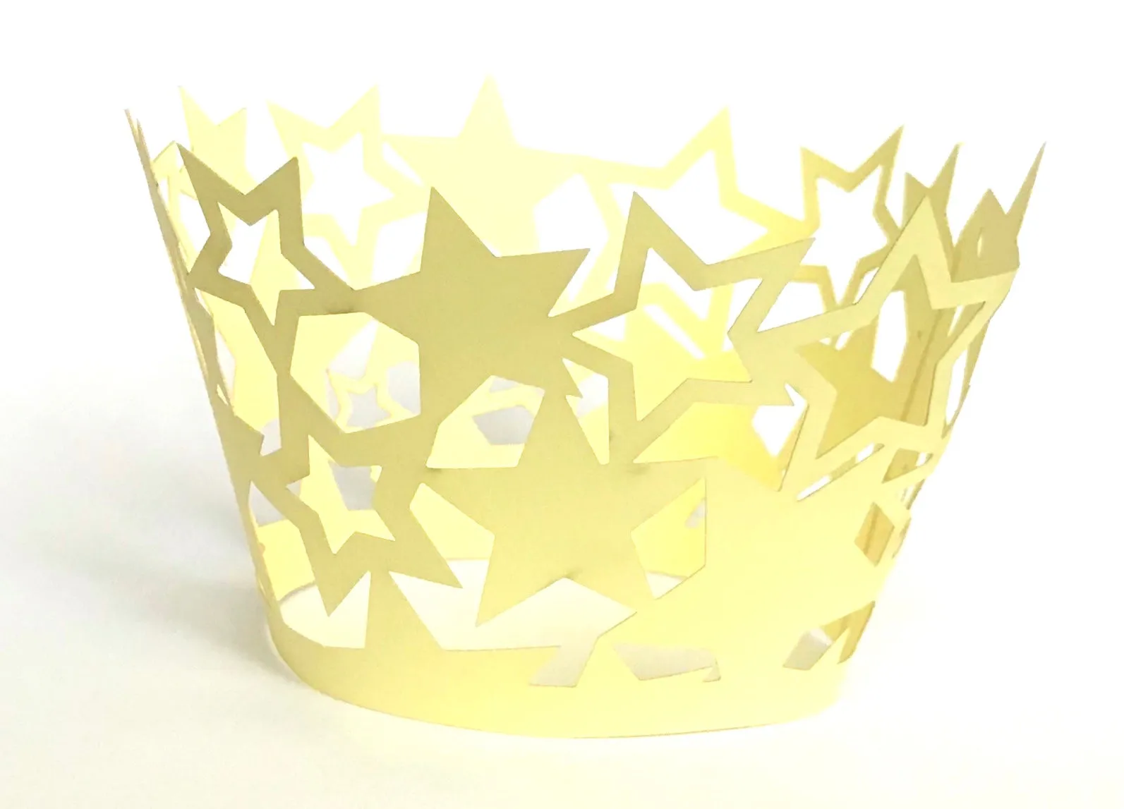 12 pcs Yellow Star Cupcake Cupcake Wrappers Stars
