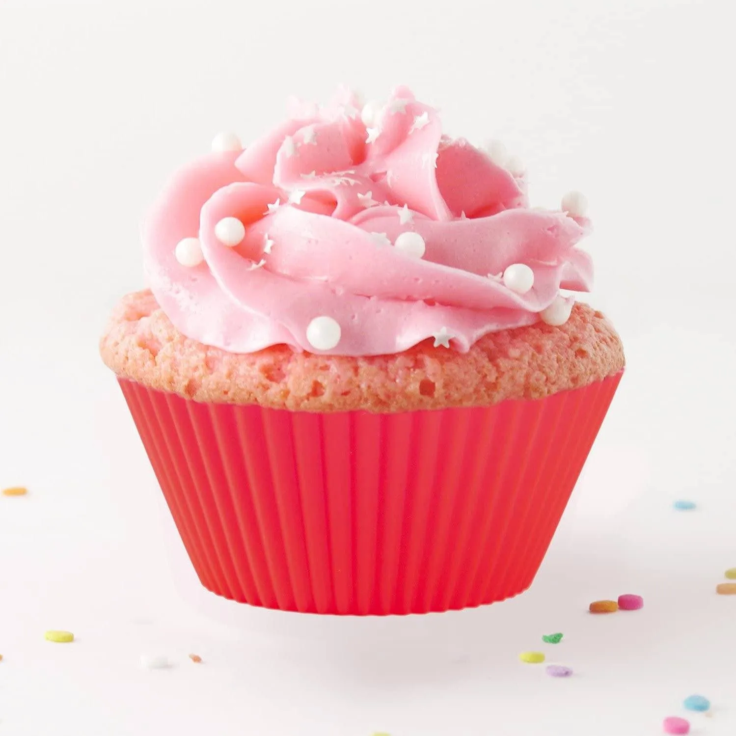 12-Piece: Chef's Star Silicone Baking Cups, Muffin Liners