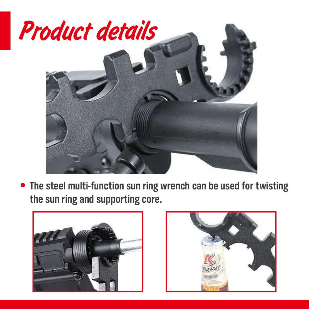 12" Multipurpose Wrench Tool | Bottle Opener | Repair Tools Spanner | Portable