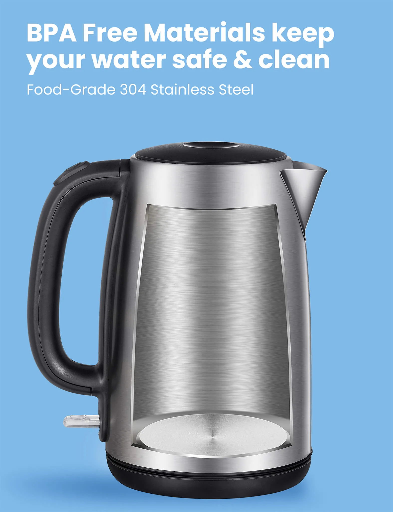 1.7L Stainless Steel Electric Kettle