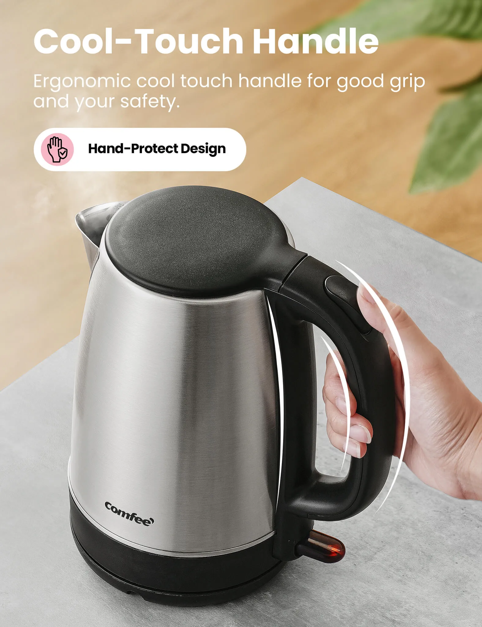 1.7L Stainless Steel Electric Tea Kettle