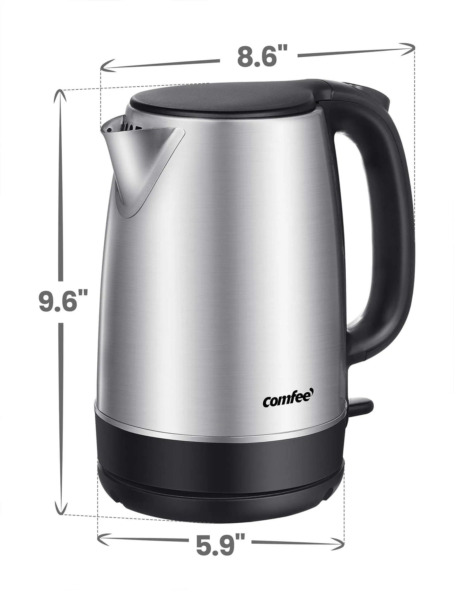 1.7L Stainless Steel Electric Tea Kettle