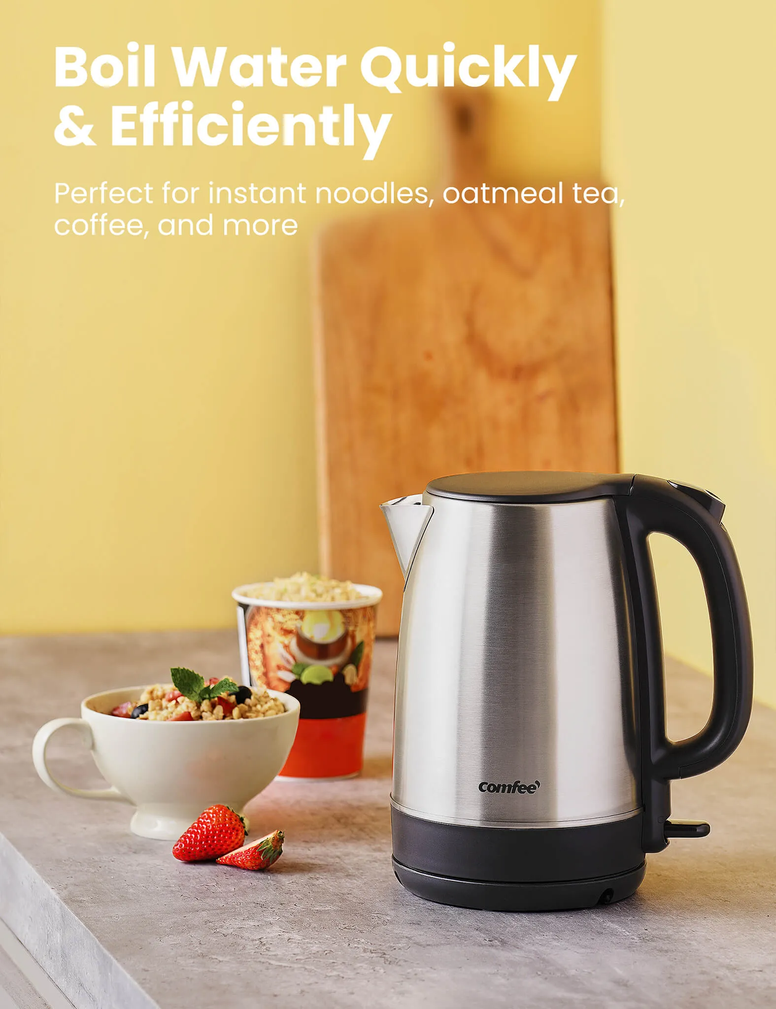 1.7L Stainless Steel Electric Tea Kettle