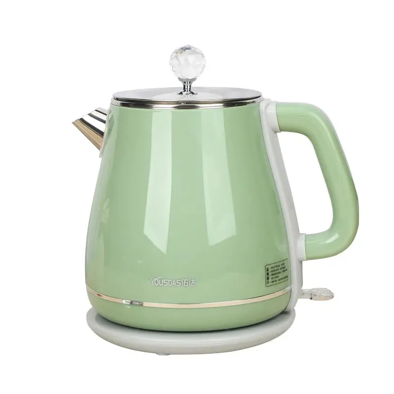1800ml Retro Electric Kettle Quickly Boil Water 304 Stainless Steel Kettle Automatic Power Off Home Large Capacity Kettle 1500W
