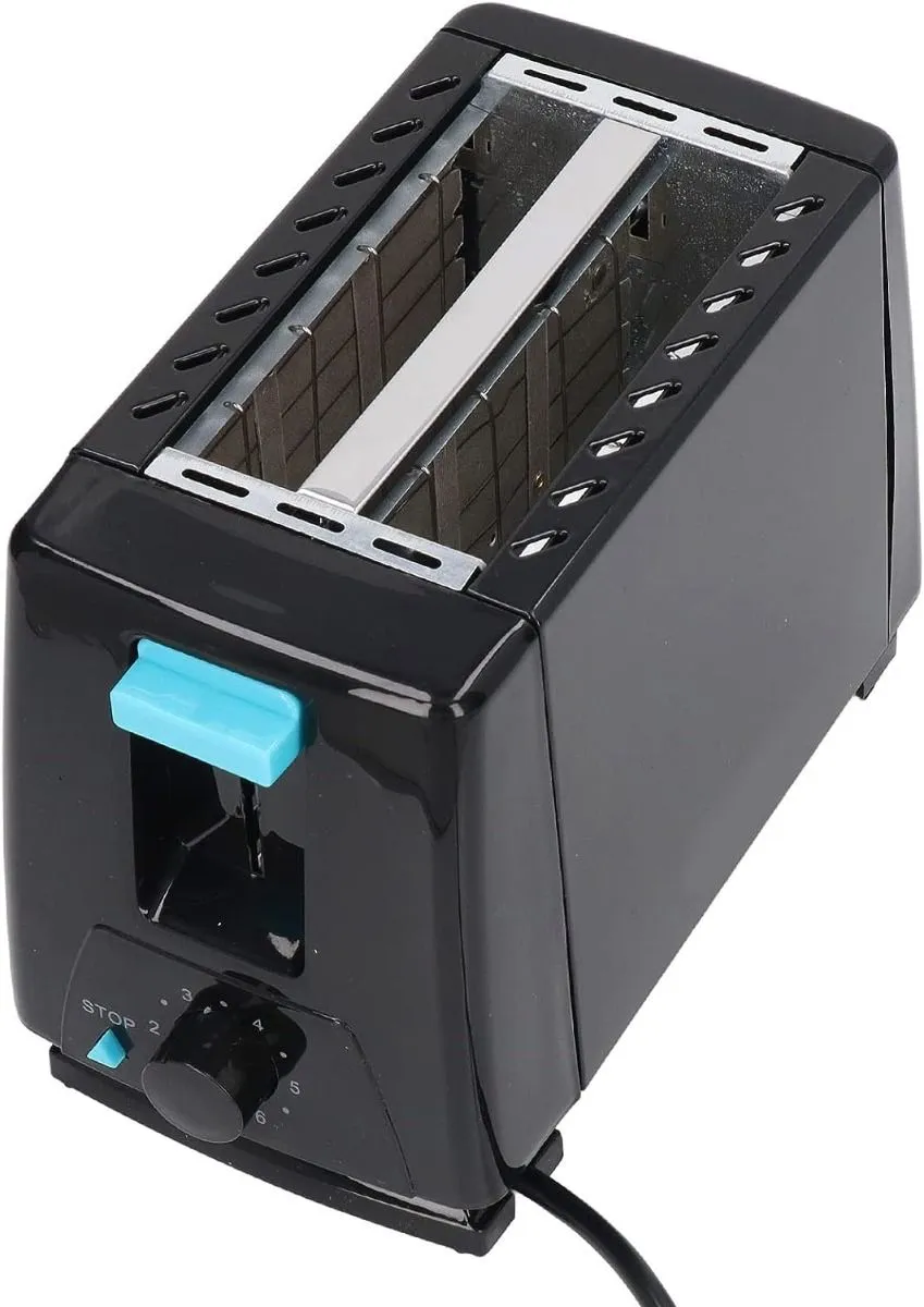 2 Slice Toaster, Extra Wide Slot 650 W, 6 Baking Mode Settings, Retro Stainless Steel Toaster with Removable Crumb Drawer
