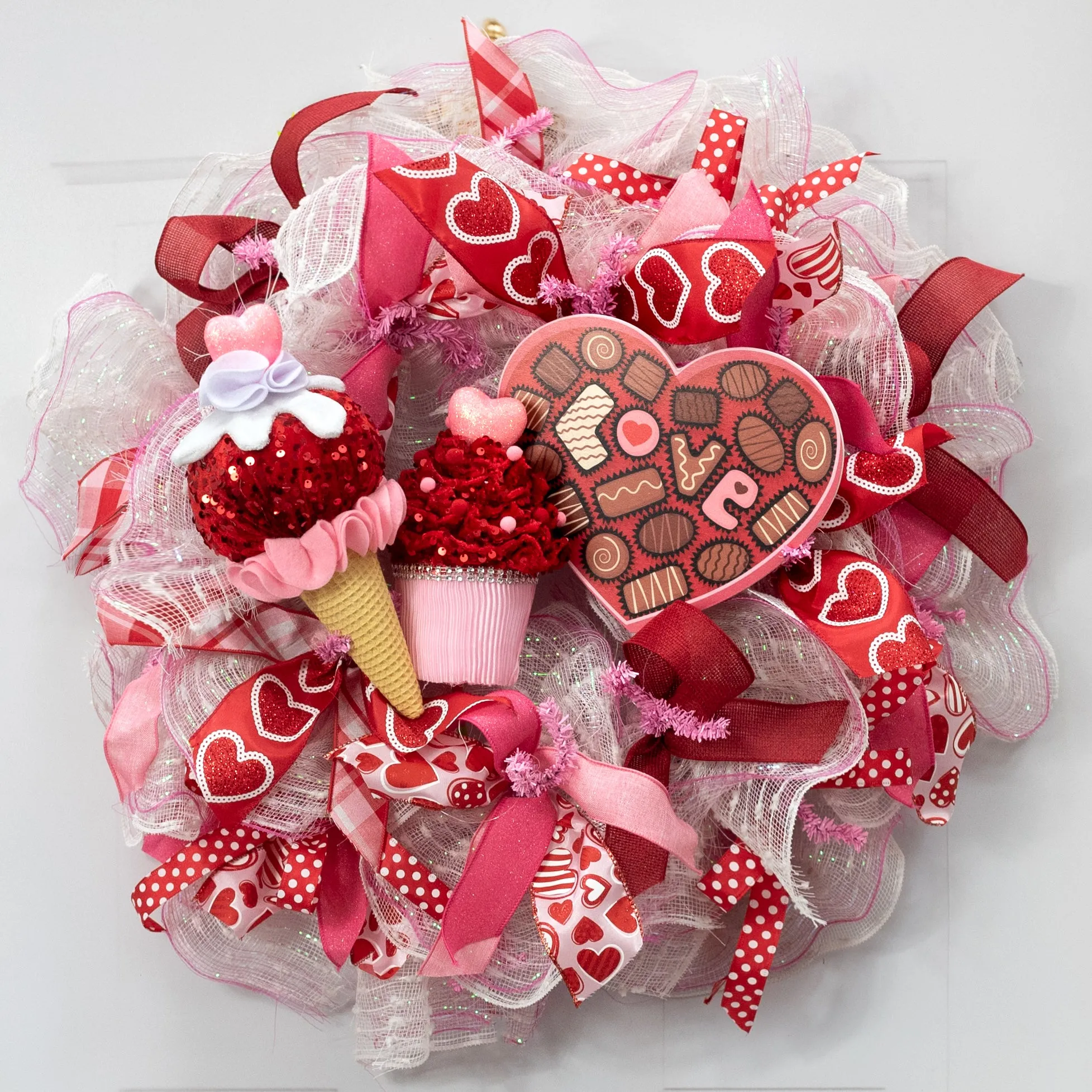 20" Velvet Cupcake Heart Pick