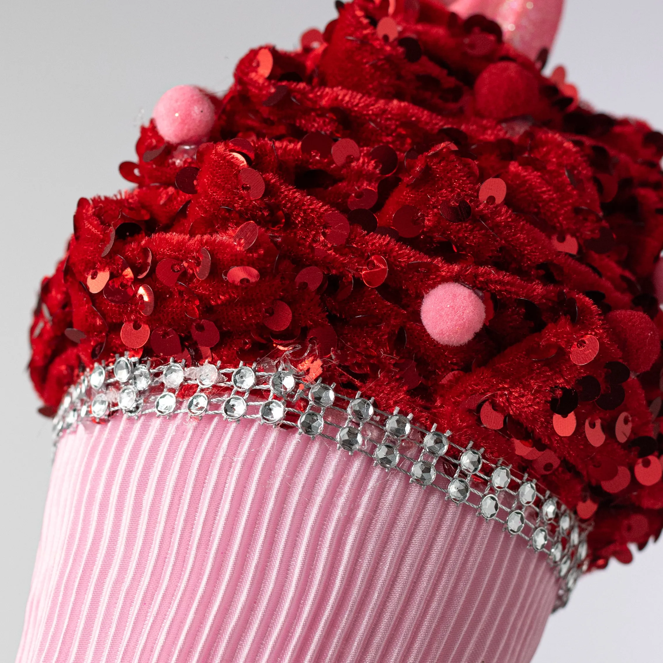 20" Velvet Cupcake Heart Pick