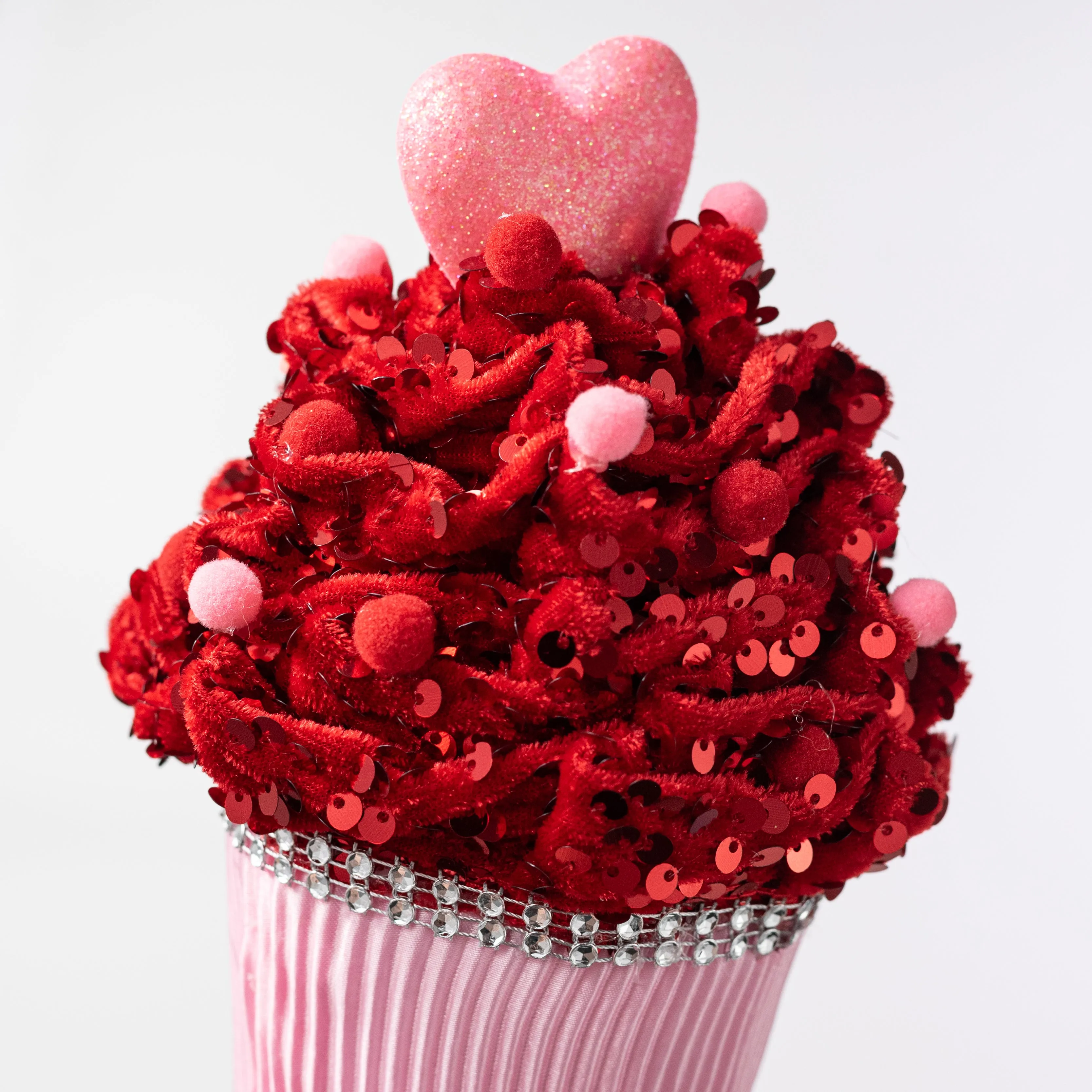 20" Velvet Cupcake Heart Pick