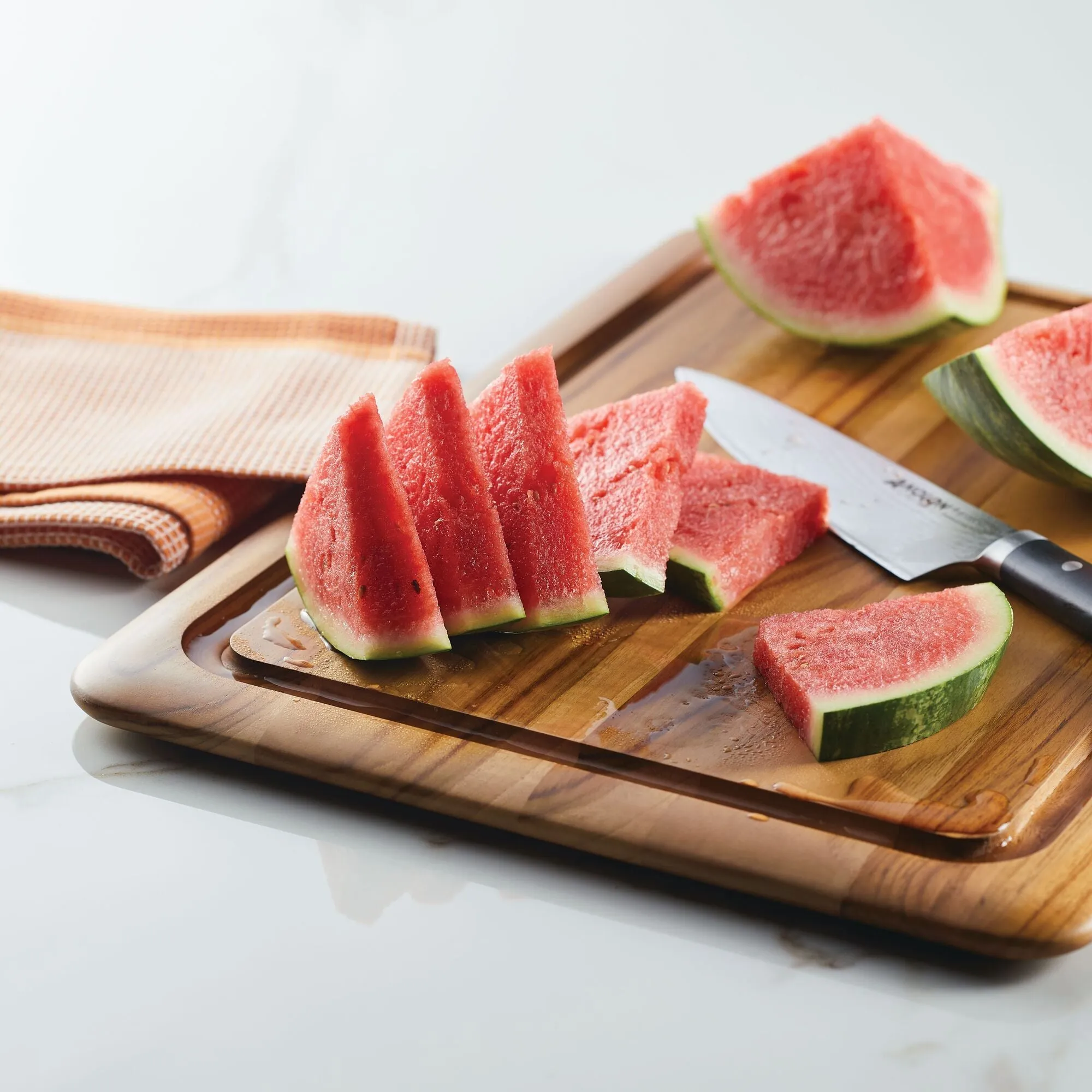 20" x 14" Reversible Teak Cutting Board