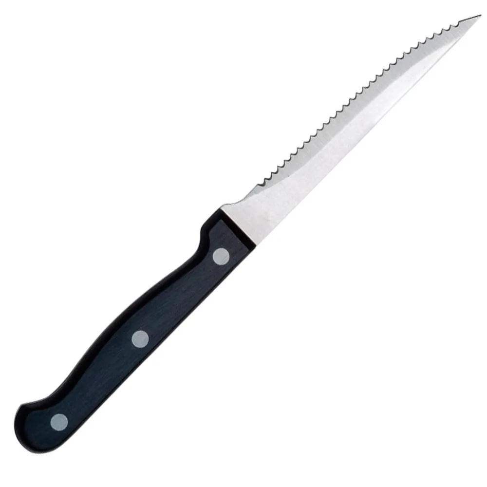4 Steak Knife Set Serrated Edge Steel Utility Knives Steakhouse Cutlery Utensil