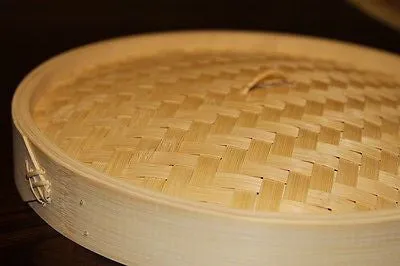 6 Inch Bamboo Steamer Set-2 Steamer Baskets With 1 Lid