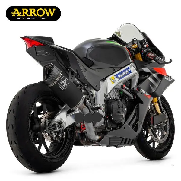71001PTN  Arrow Pista Slip-on Exhaust, Titanium LINK Dark for Aprilia RSV4 1100 Factory 19-20