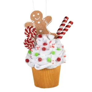 9" Gingerbread Man Cupcake Ornament