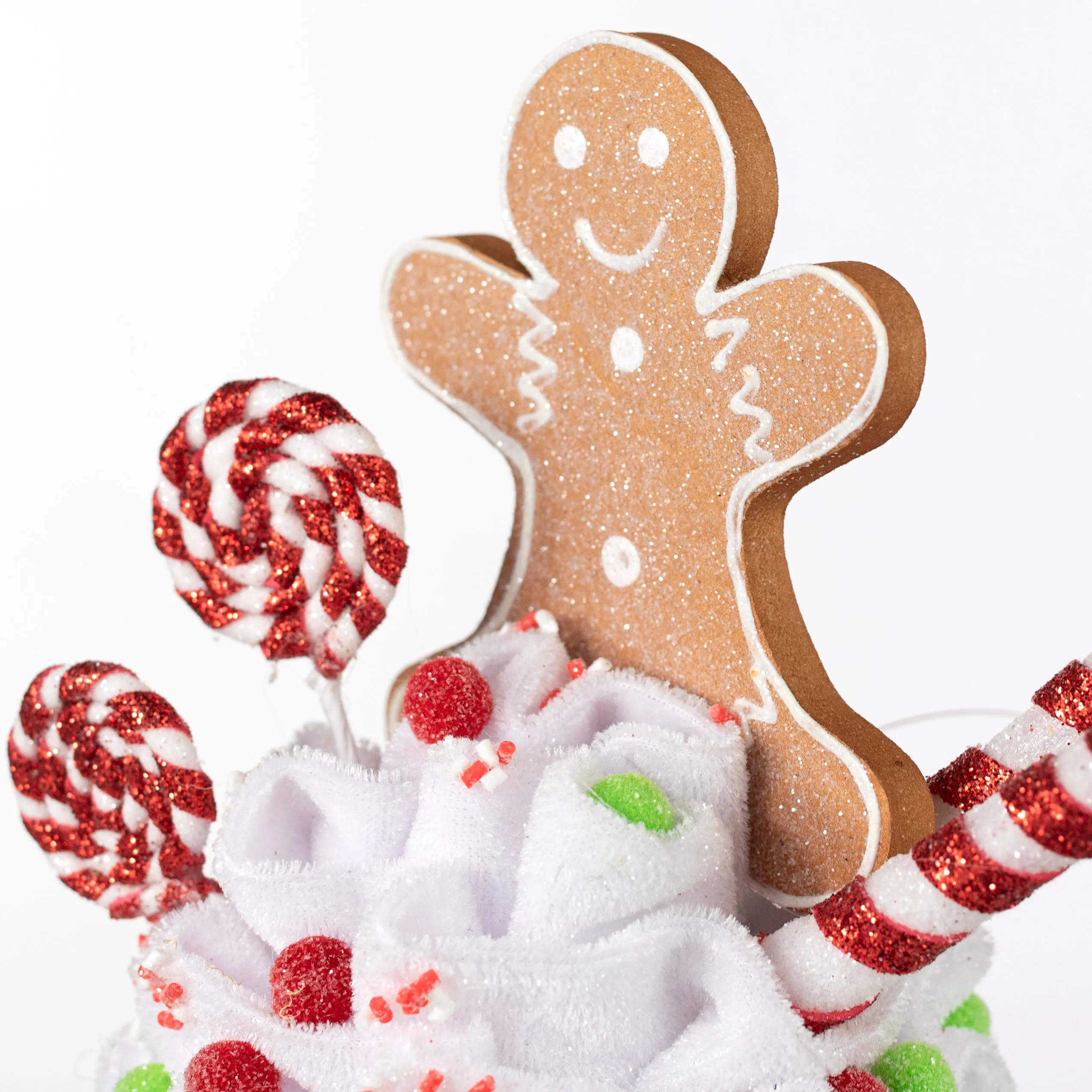 9" Gingerbread Man Cupcake Ornament