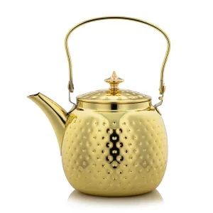 Almarjan 1.2 Liter Stainless Steel Hammered Tea Kettle Gold - STS0010621