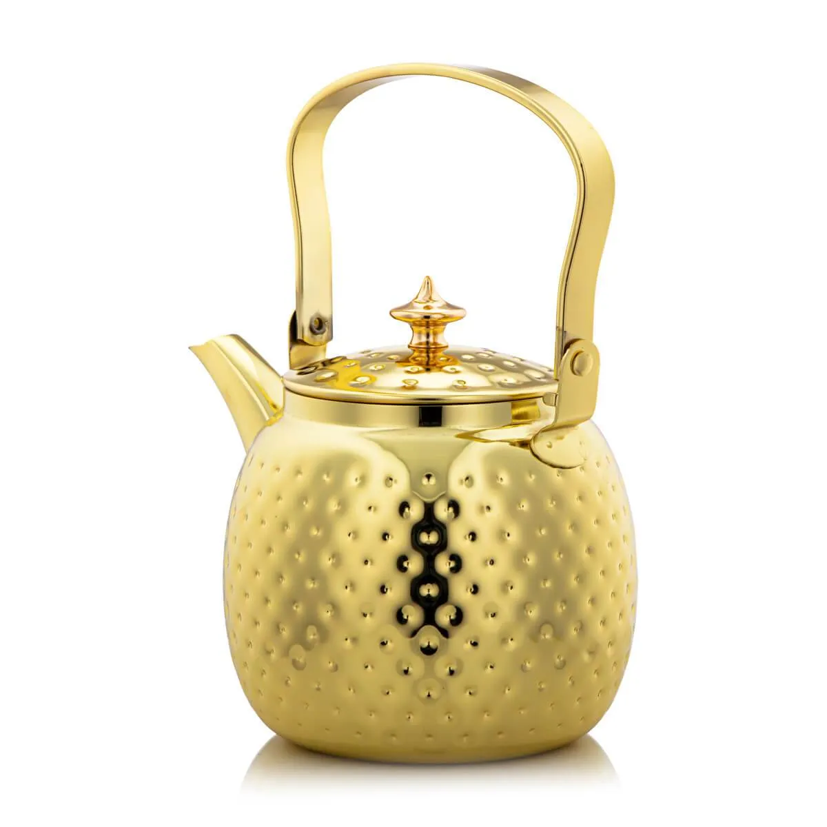 Almarjan 1.2 Liter Stainless Steel Hammered Tea Kettle Gold - STS0010621
