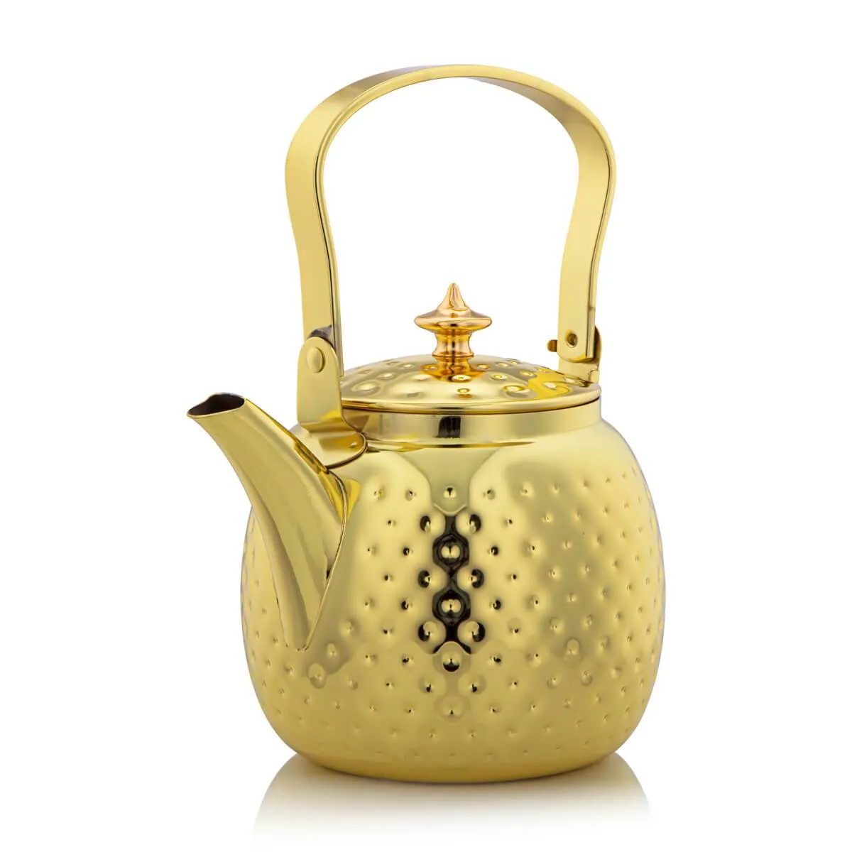Almarjan 1.2 Liter Stainless Steel Hammered Tea Kettle Gold - STS0010621
