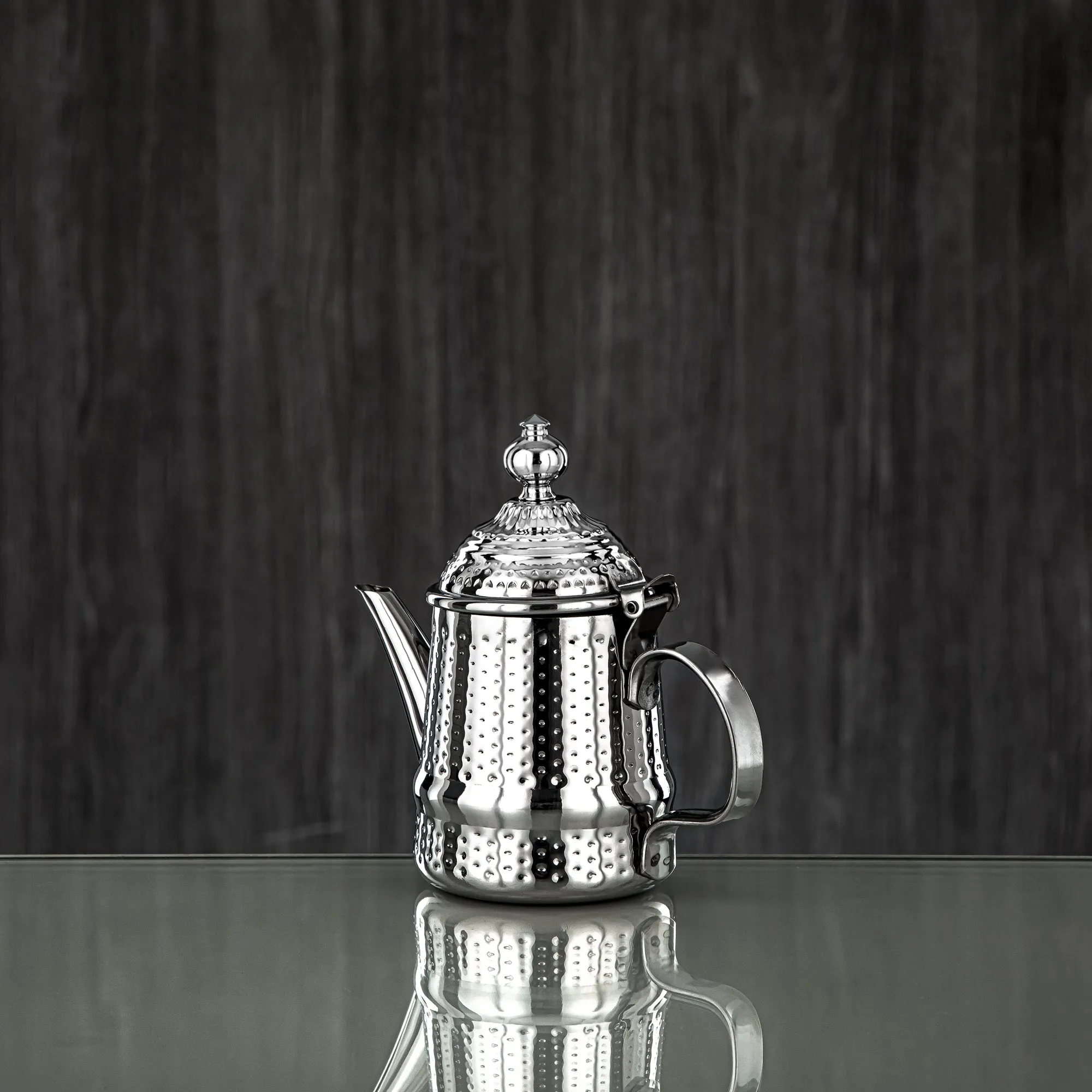 Almarjan 13 Ounce Barari Collection Stainless Steel Teapot Silver - STS0013044