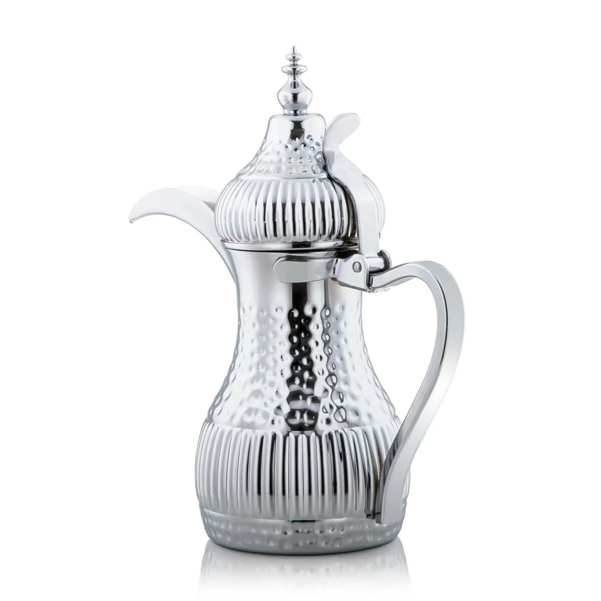 Almarjan 1.5 Liter Maraba'a Collection Stainless Steel Dallah Silver - STS0010722