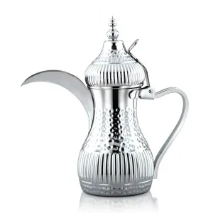 Almarjan 1.5 Liter Maraba'a Collection Stainless Steel Dallah Silver - STS0010722