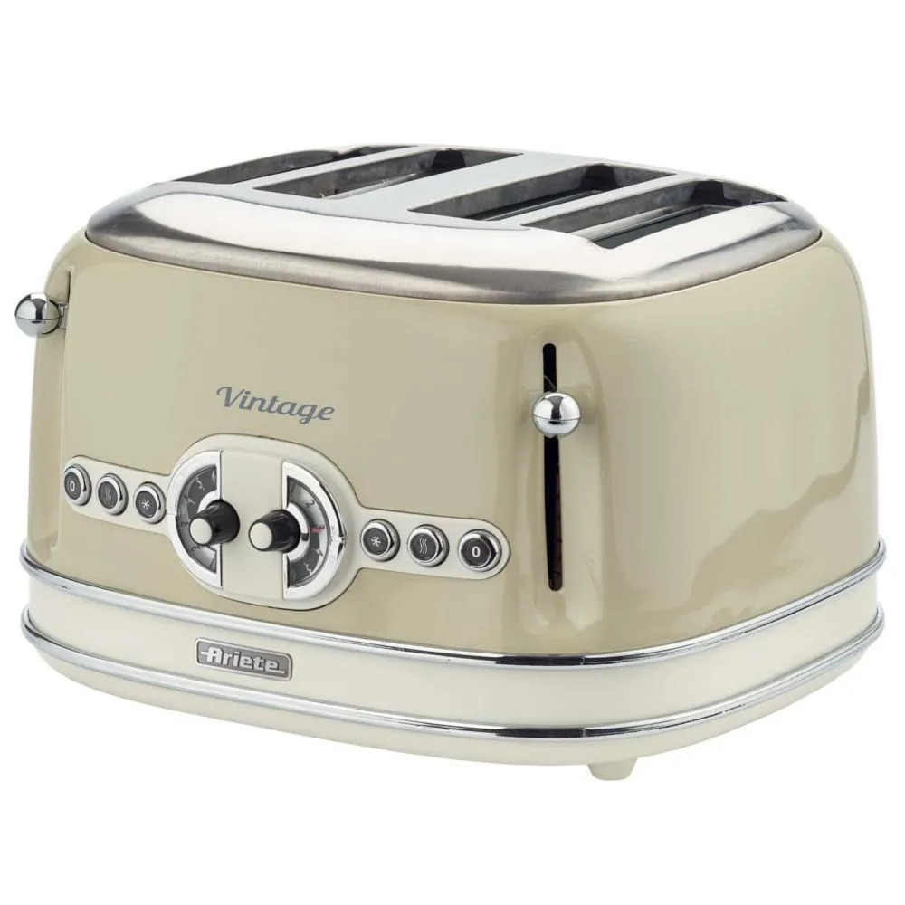 Ariete 4 Slice Cream Vintage Toaster