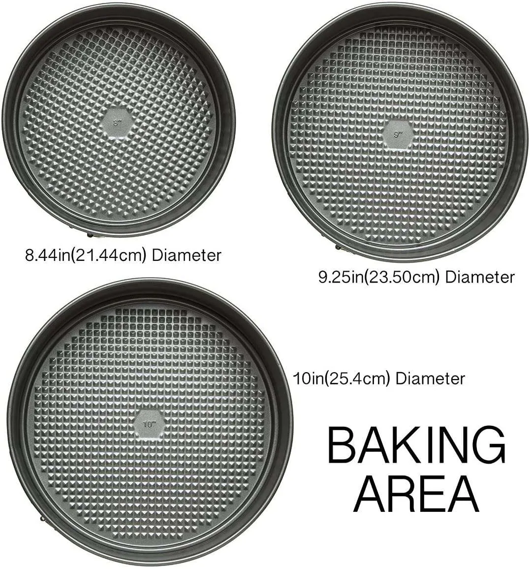 BakeIns Springform Pan Set, 8, 9 & 10 Inch - Ecolution