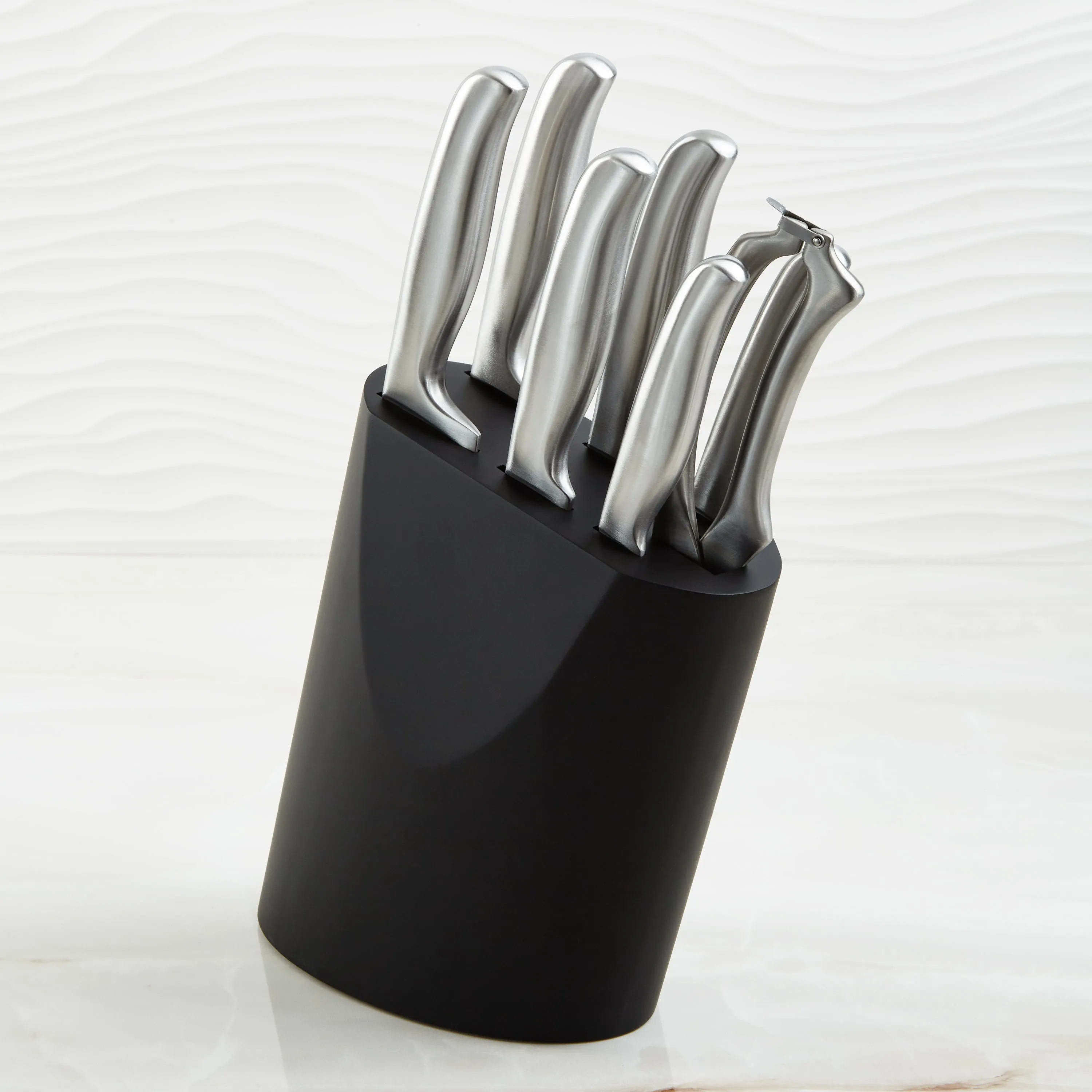 BergHOFF DiNA Frame 8pc Stainless Steel Knife Block Set