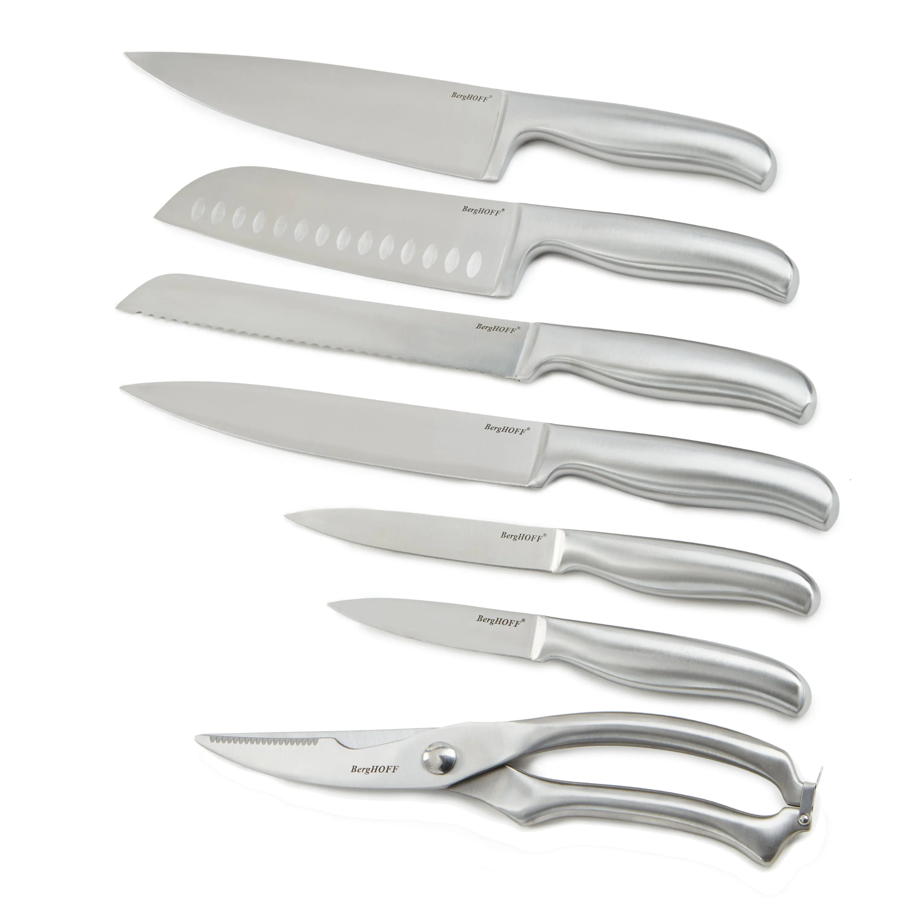 BergHOFF DiNA Frame 8pc Stainless Steel Knife Block Set