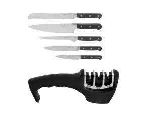 BergHOFF Essentials Contempo 6Pc Stainless Steel Knife Set with Wood Case