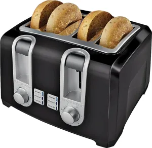 Black Decker T4569B Toaster, 850 W, 4-Slice, Button Control, Black :EA: QUANTITY: 1
