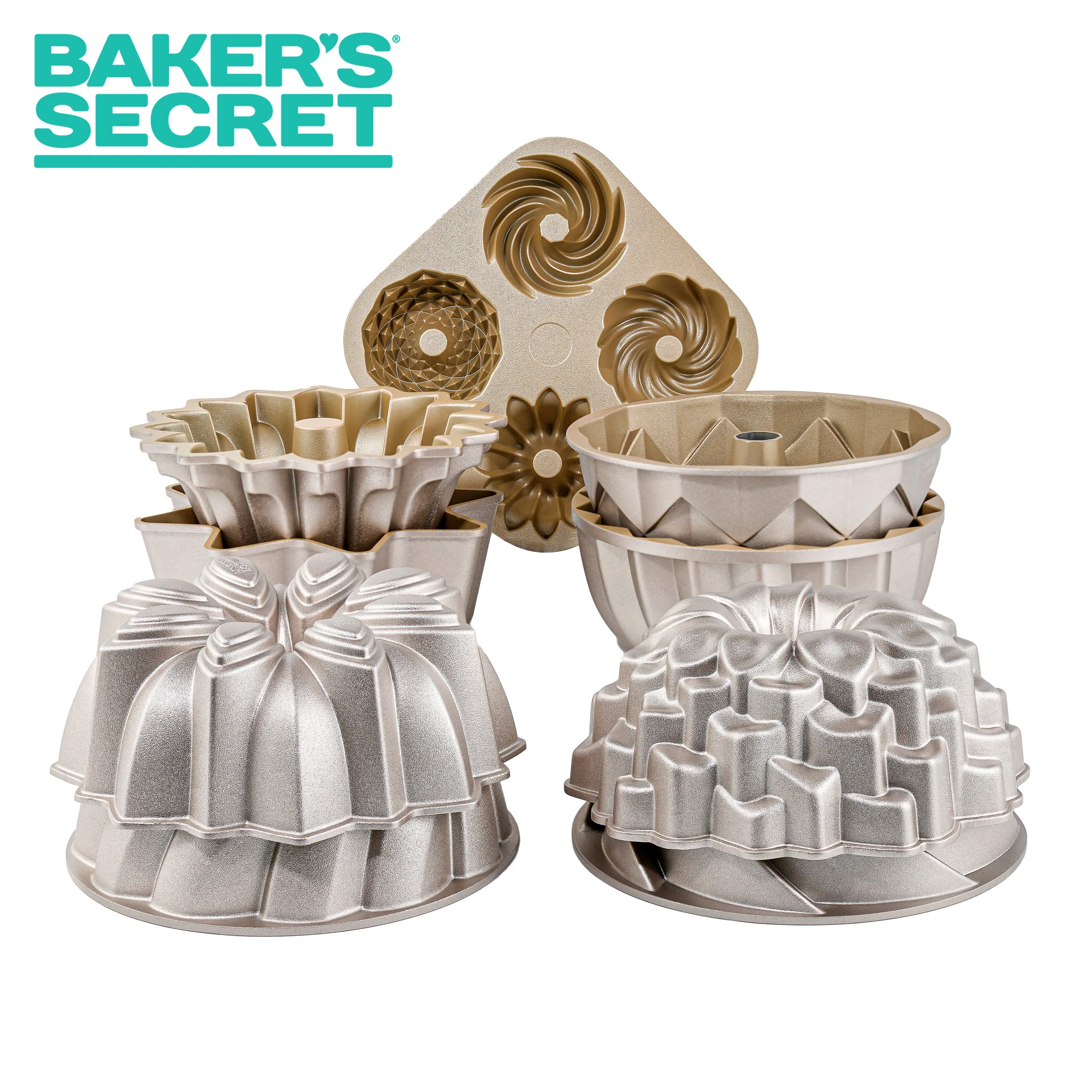 Bloom Non-stick Cast Aluminum Fluted Tube Pan