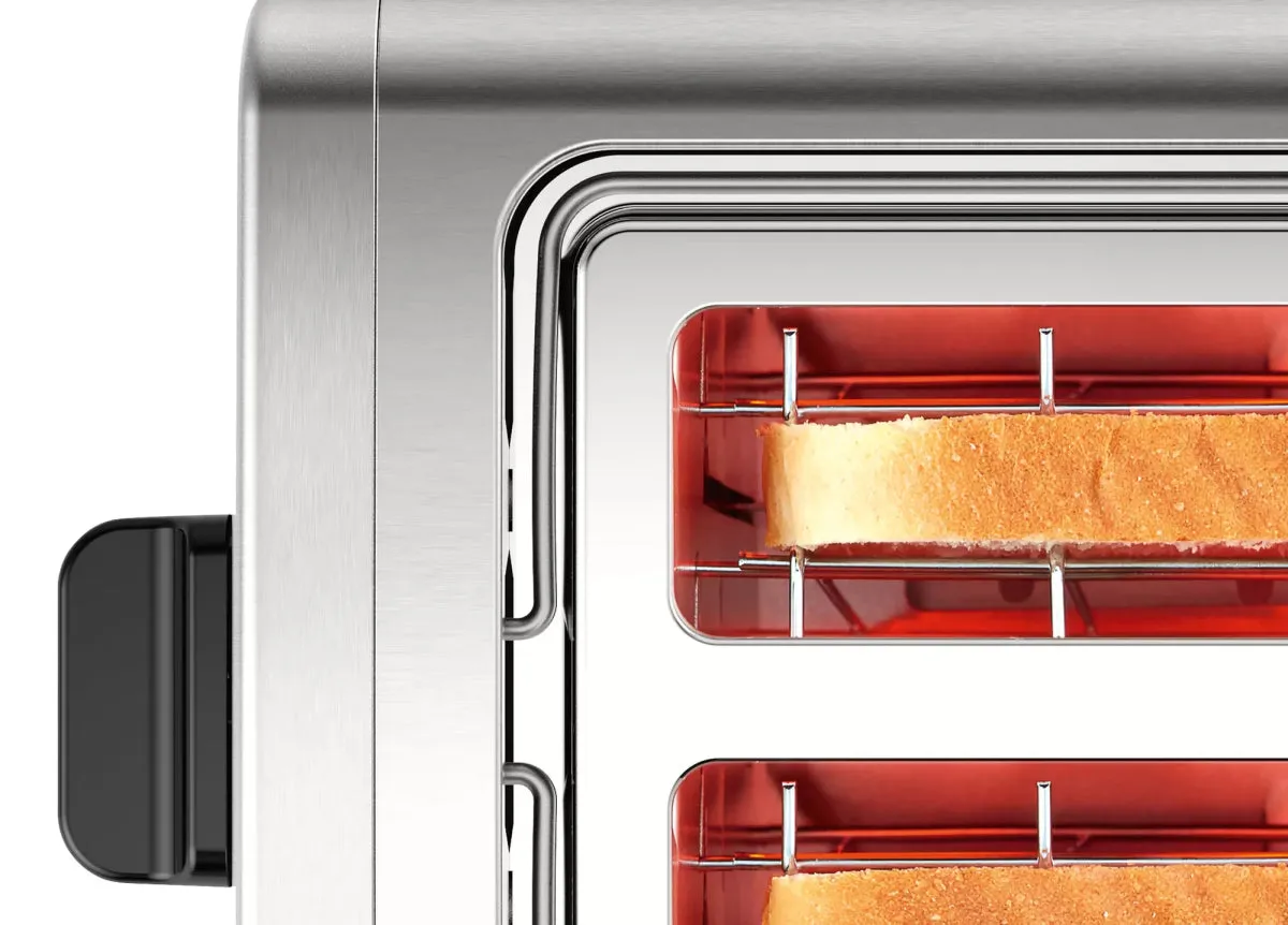 Bosch TAT3P420GB 2 Slot Toaster with variable controls - Silver & Black
