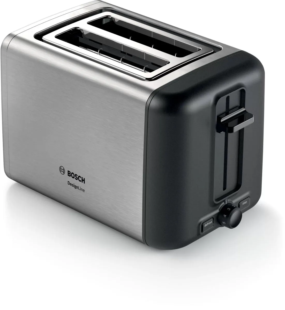 Bosch TAT3P420GB 2 Slot Toaster with variable controls - Silver & Black