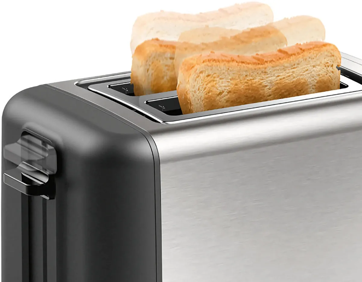Bosch TAT3P420GB 2 Slot Toaster with variable controls - Silver & Black