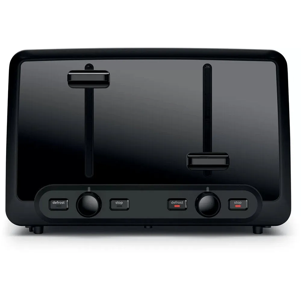 Bosch TAT4P443GB Toaster DesignLine, 4 Slice, 30cm Wide - Black