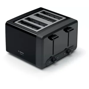 Bosch TAT4P443GB Toaster DesignLine, 4 Slice, 30cm Wide - Black