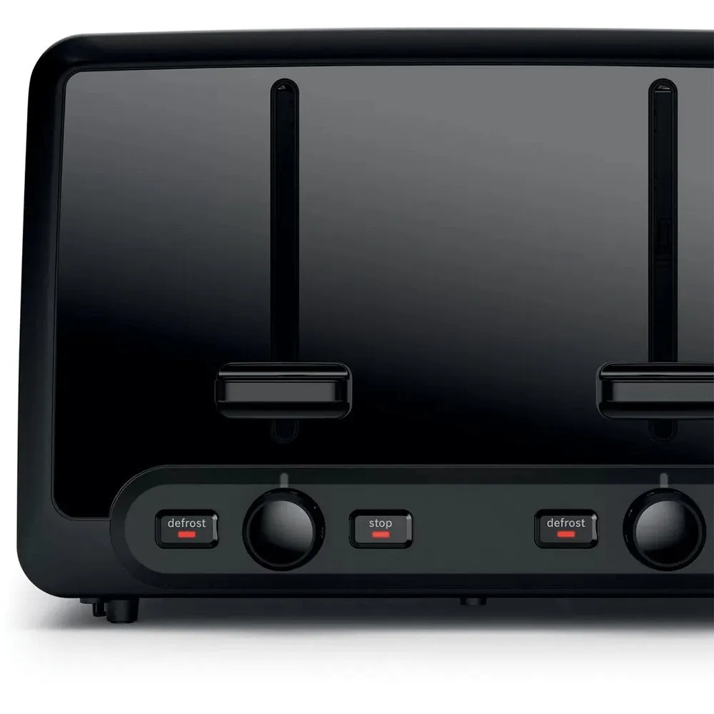 Bosch TAT4P443GB Toaster DesignLine, 4 Slice, 30cm Wide - Black
