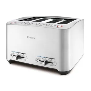 Breville BTA840XL Die-Cast 4-Slice Smart Toaster, Stainless Steel