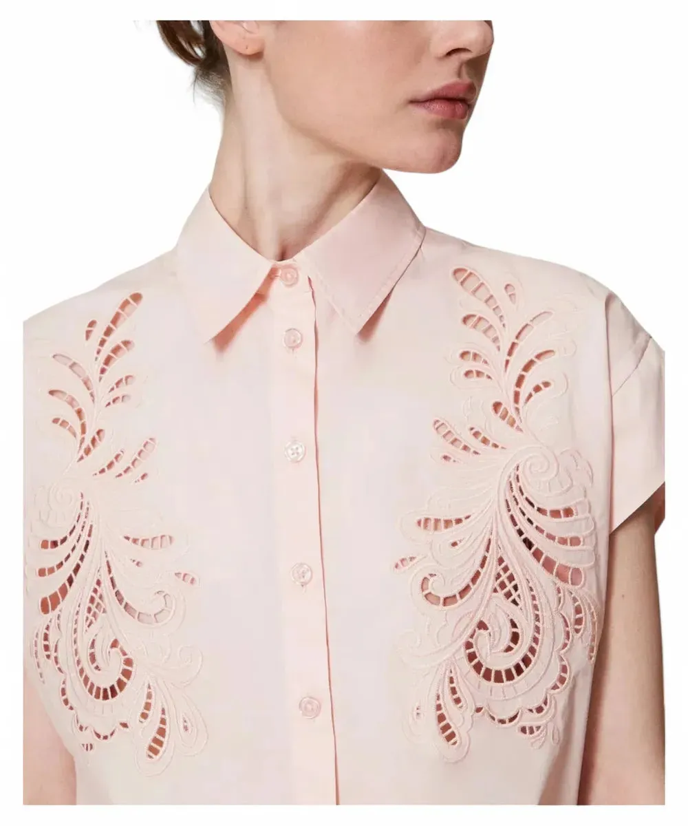Camicia  in Popeline Rosa