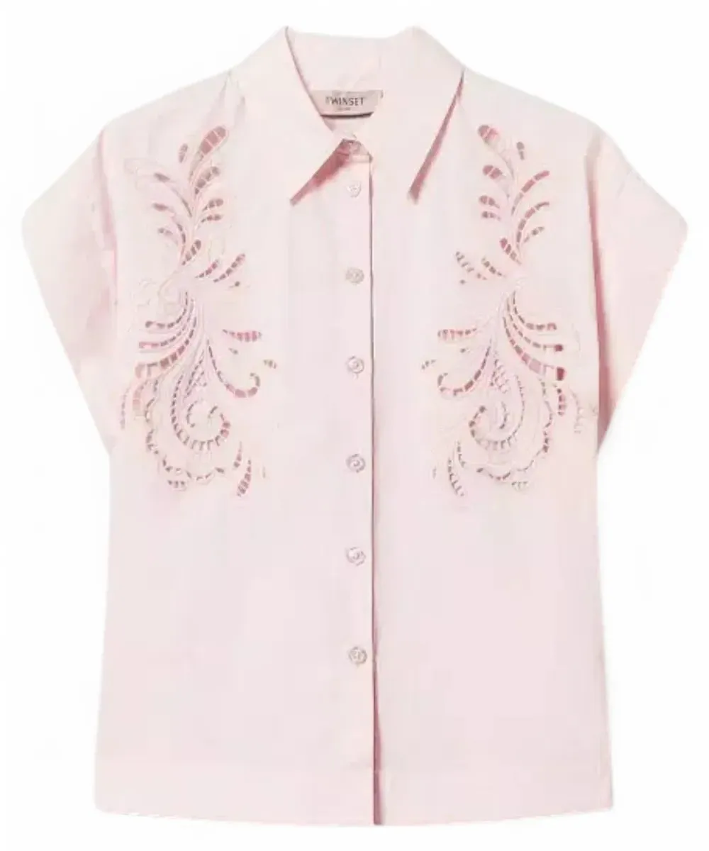 Camicia  in Popeline Rosa