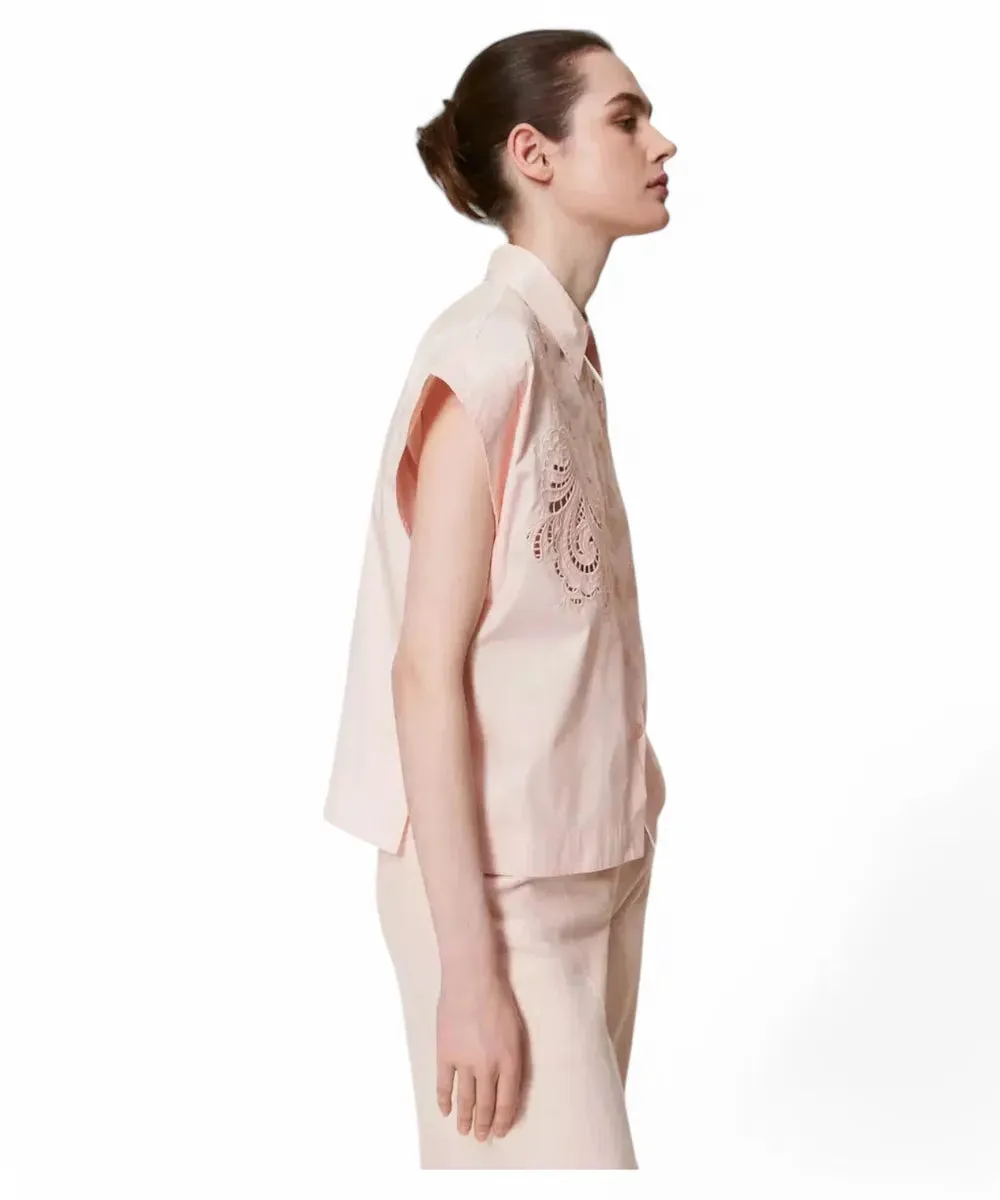 Camicia  in Popeline Rosa