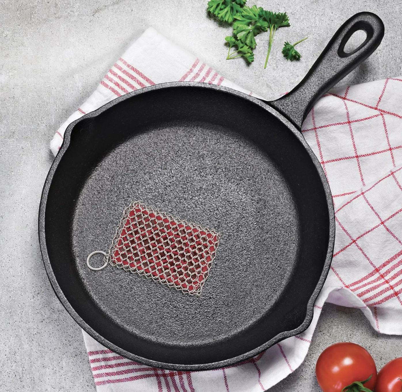 Chainmail Cast Iron Scrubber