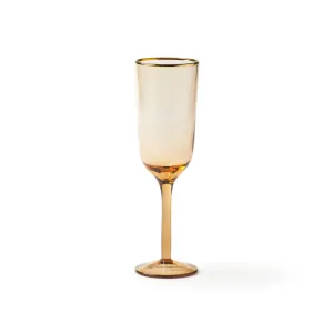 Champagne Flute with Gold Rim (Powder)