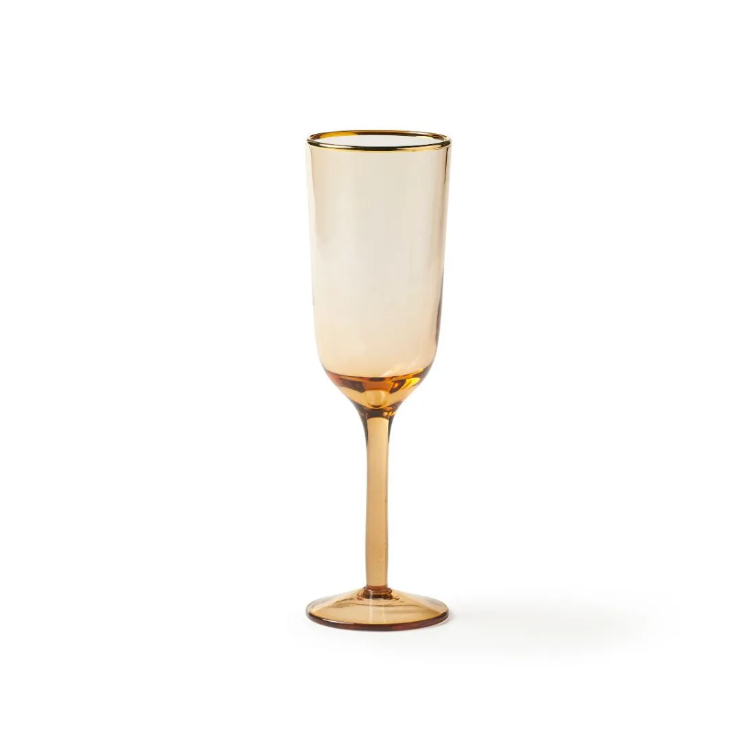 Champagne Flute with Gold Rim (Powder)