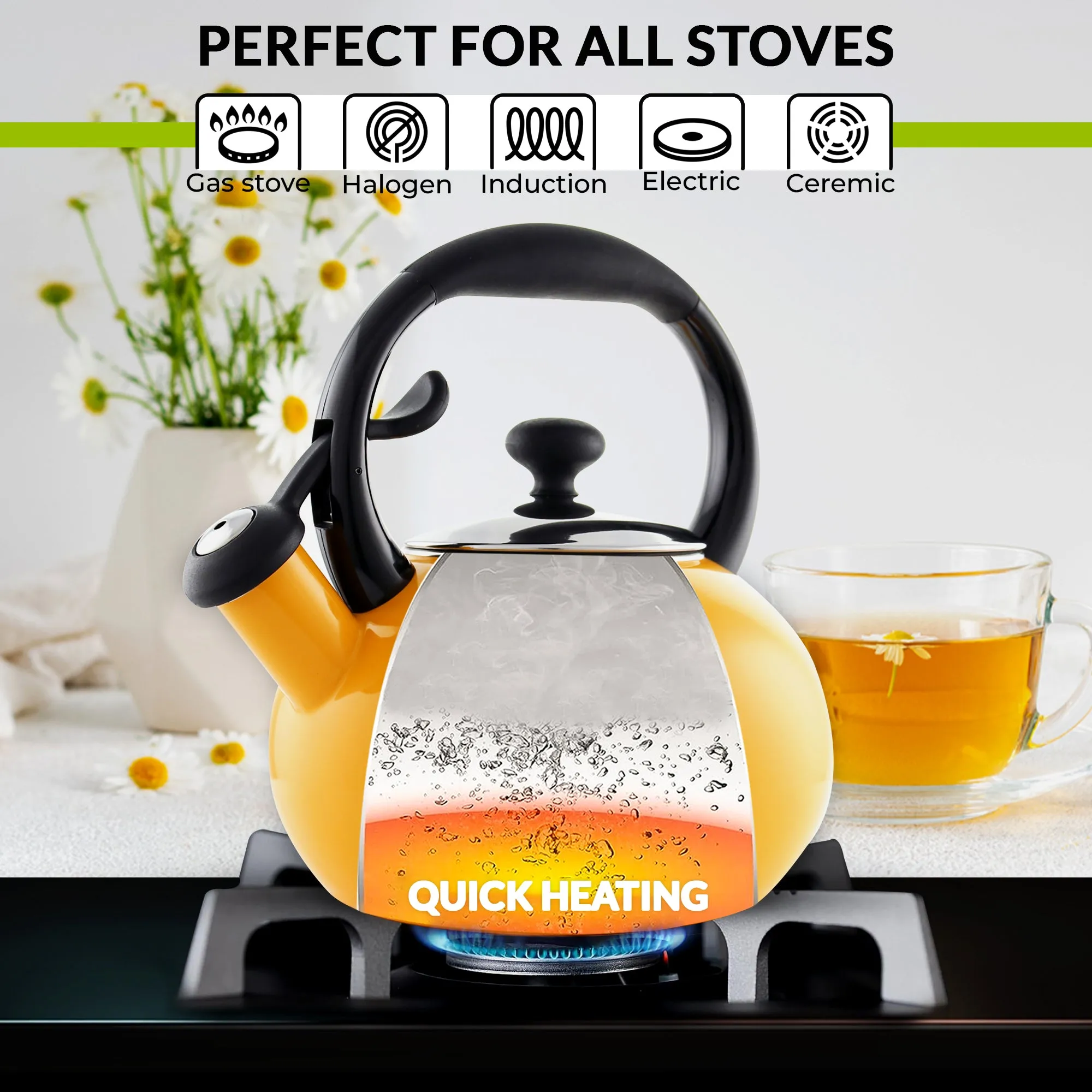 Chantal 1.8 QT Kettle, Buttons Series