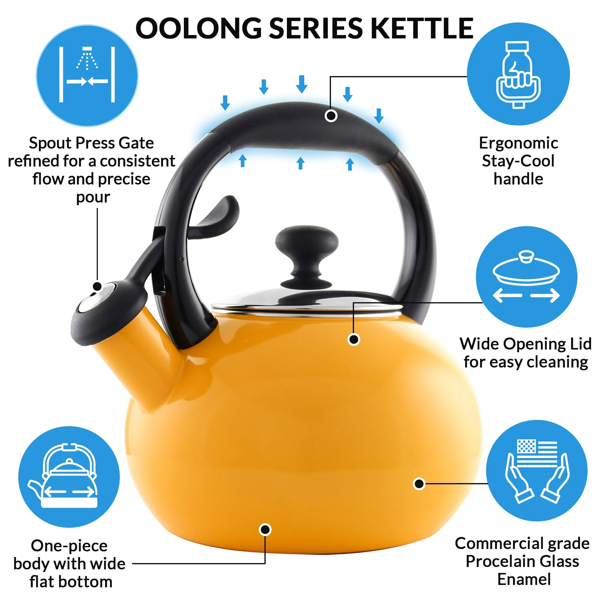Chantal 1.8 QT Kettle, Buttons Series