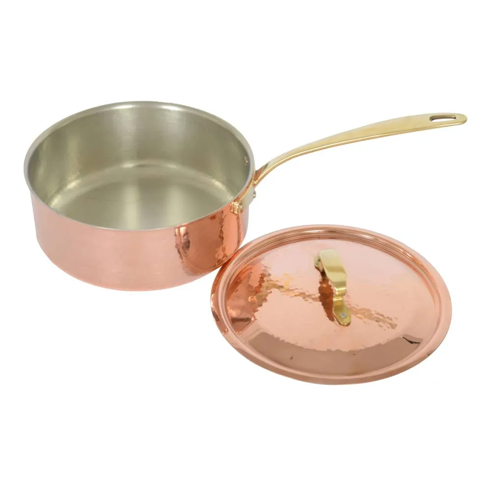 COPPER LOW SAUCEPAN ONE HANDLE WITH LID