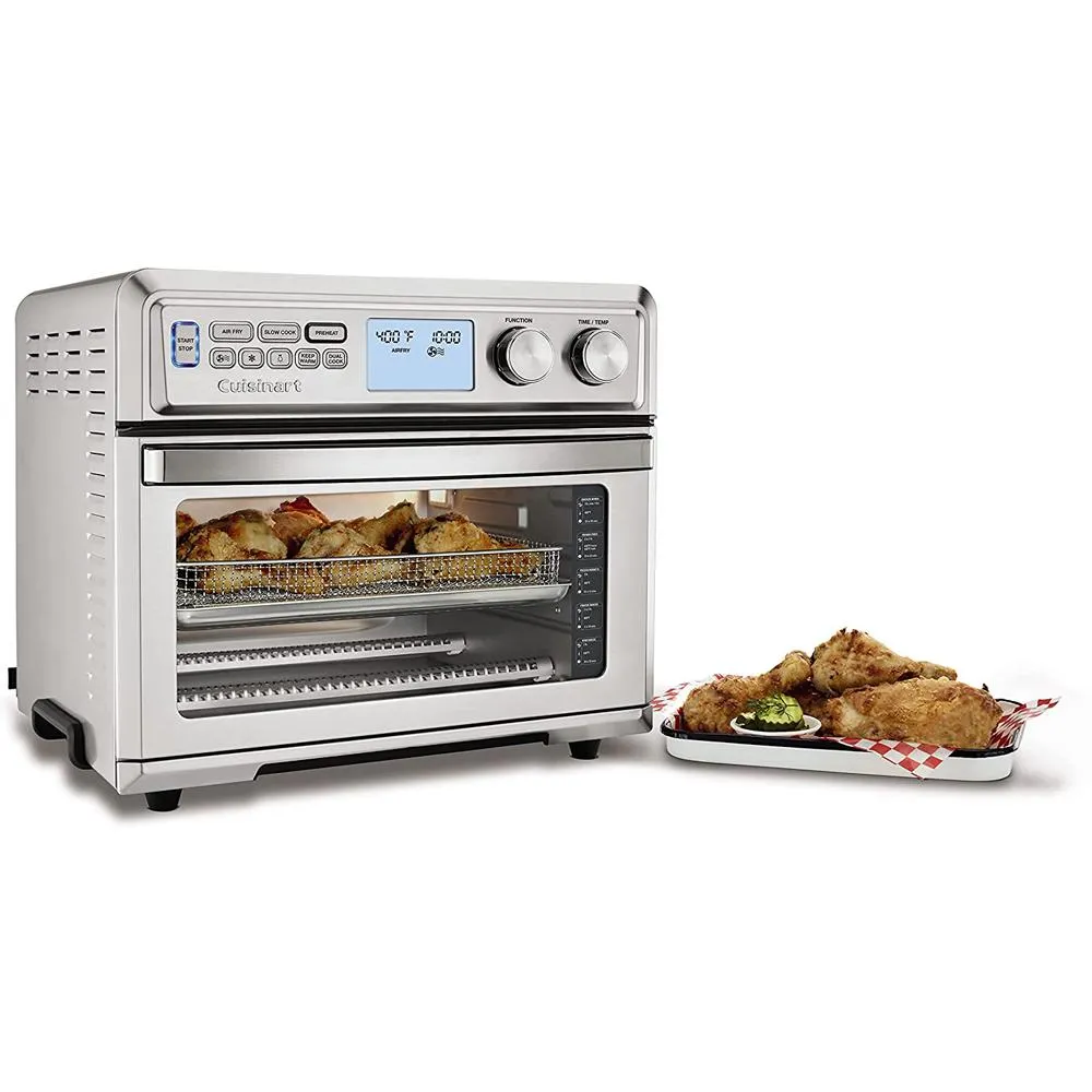 Cuisinart TOA-95 Large Digital AirFry Toaster Oven w/ 5pc Knife Set   Oven Mitts