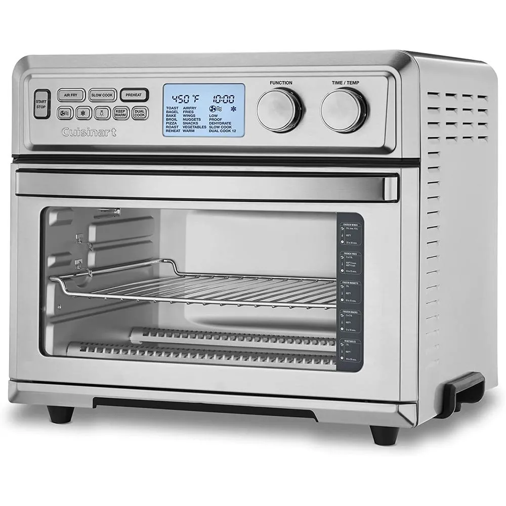 Cuisinart TOA-95 Large Digital AirFry Toaster Oven w/ 5pc Knife Set   Oven Mitts