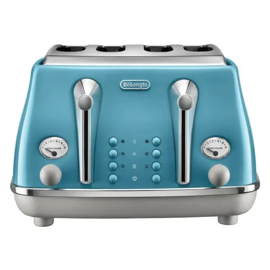 Delonghi Icona Capitals 4 Slice Toaster Lisbon Azure CTOC4003AZ